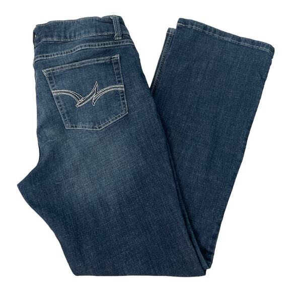 WRANGLER Women's BootCut Jeans Blue Dark Wash Size 15 x 32 Western - Picture 4 of 7